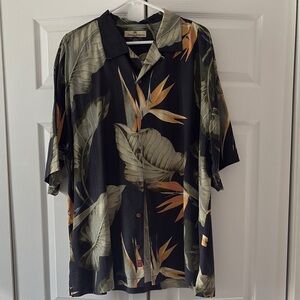 Tropical Black and Green Men's Shirt
